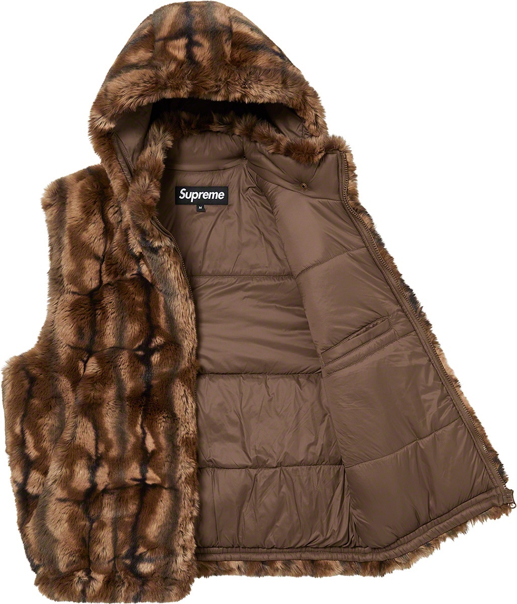 Faux Fur Hooded Vest view 16